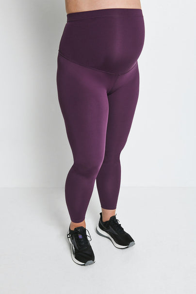 Maternity Focus 7/8 Sports Leggings - Mulberry Plum