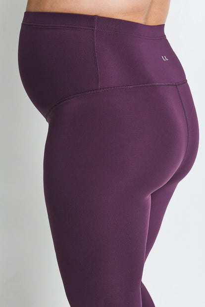 Maternity Focus 7/8 Sports Leggings - Mulberry Plum