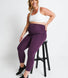 Maternity Focus Cropped Sports Leggings - Mulberry Plum