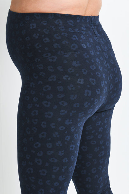 Maternity Everyday Leggings - Navy Animal Print