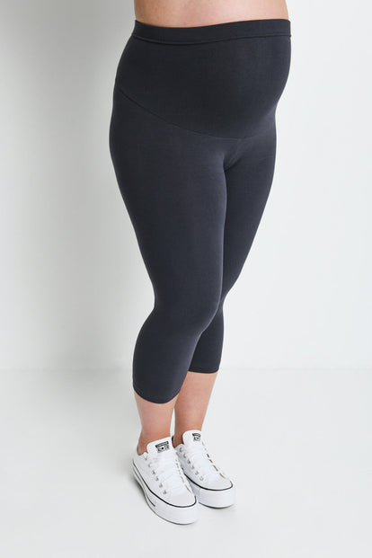 Maternity Everyday Cropped Leggings - Odyssey Grey