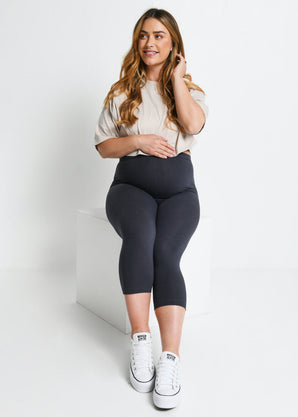 Maternity Everyday Cropped Leggings - Odyssey Grey