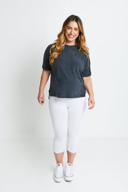 Maternity Everyday Cropped Leggings - White