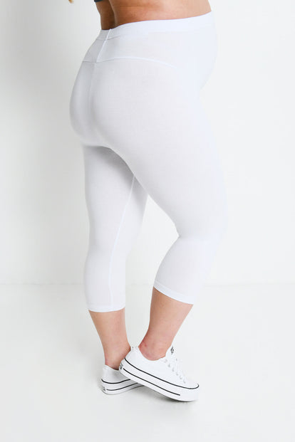 Maternity Everyday Cropped Leggings - White