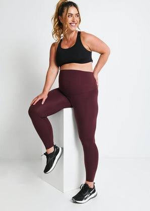 Maternity Revitalise 7/8 Leggings - Winter Berry