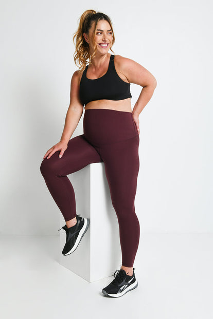 Maternity Revitalise 7/8 Leggings - Winter Berry