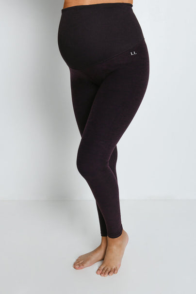 Maternity Luxe Loungewear Leggings - Winter Berry Marl