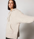 Oversized Chunky Knit Hoodie - Beige