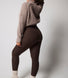 Curve Ribbed Leggings - Espresso Brown