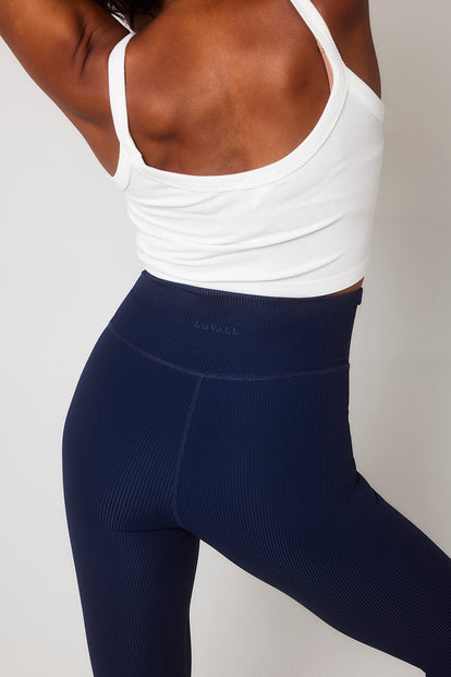 Ribbed Leggings - Navy