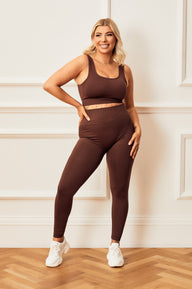 Ultimate High Waisted Seamless Leggings - Chocolate Brown