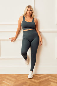 Ultimate High Waisted Seamless Leggings - Teal Blue