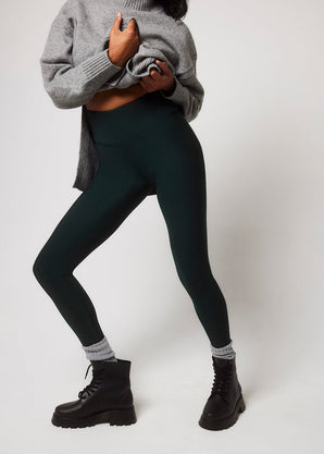 Curve Winter Everyday High Waisted Leggings - Deep Forest