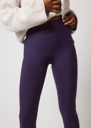 Winter Everyday High Waisted Leggings - Midnight Plum