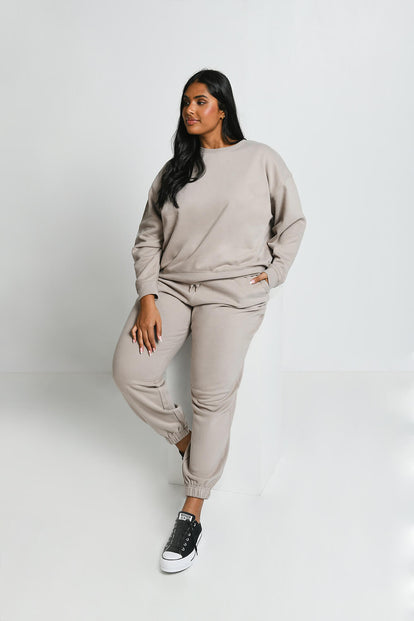 Curve Everyday Comfy Sweatshirt - Oatmeal Beige