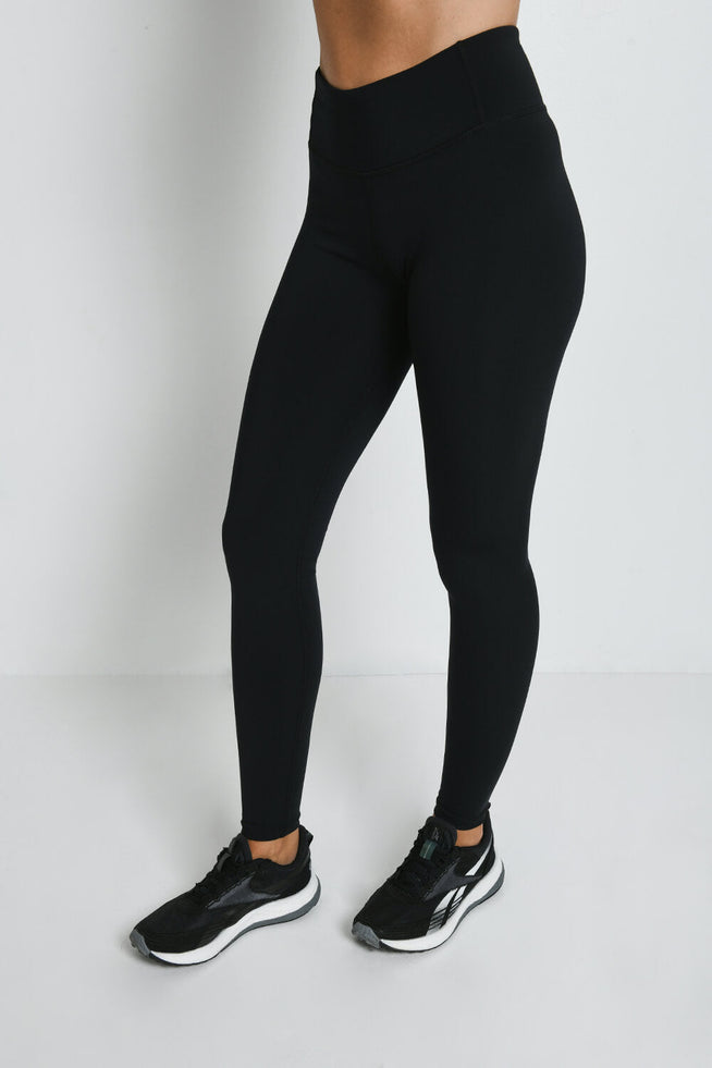 Focus High Waisted Sports Leggings - Midnight Black