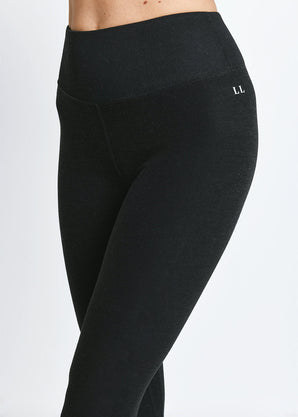 Luxe High Waisted Loungewear Leggings - Black