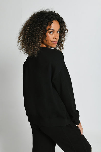 Luxe Lounge Sweatshirt - Black