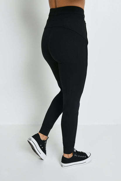 Recharge High Waisted Joggers - Midnight Black