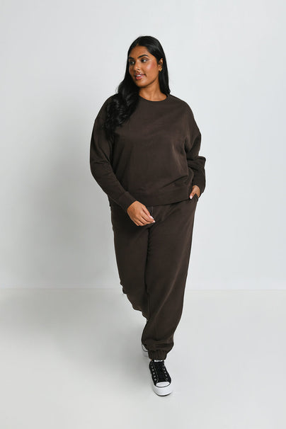 Curve Everyday Comfy Sweatshirt - Espresso Brown