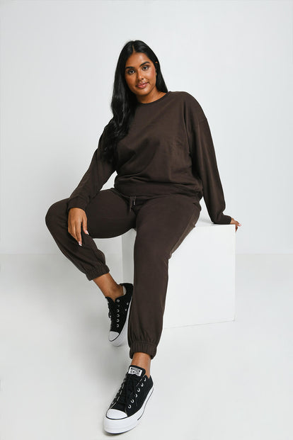 Curve Everyday Comfy Sweatshirt - Espresso Brown