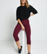 Everyday Cropped Leggings - Burgundy