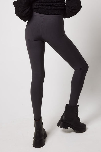 Winter Everyday High Waisted Leggings - Dark Grey