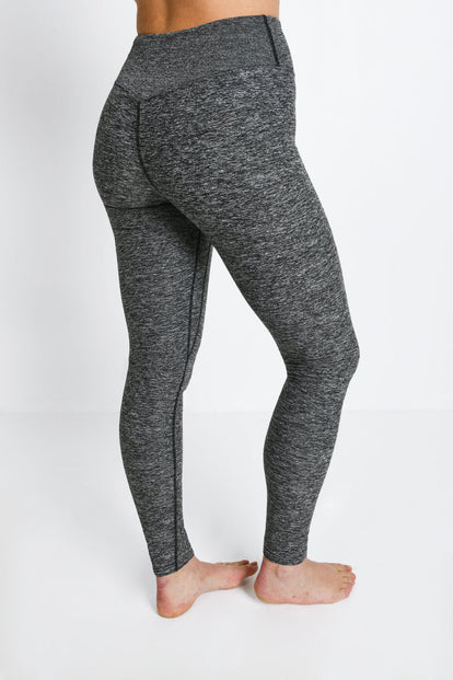 Luxe High Waisted Loungewear Leggings - Dark Grey Marl