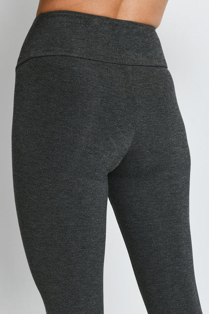 Lightweight Everyday High Waisted Leggings - Dark Grey Marl