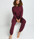 Luxe Lounge Sweatshirt - Dark Cherry