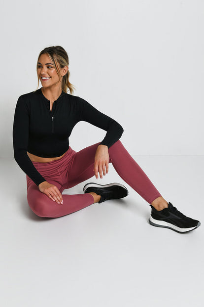 Focus High Waisted Sports Leggings - Dusty Pink