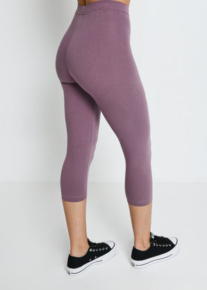 Everyday Cropped Leggings - Elderberry Purple