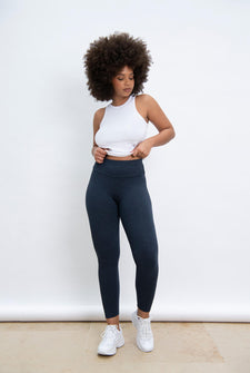 Everyday High Waisted Leggings - Infinity Blue Marl