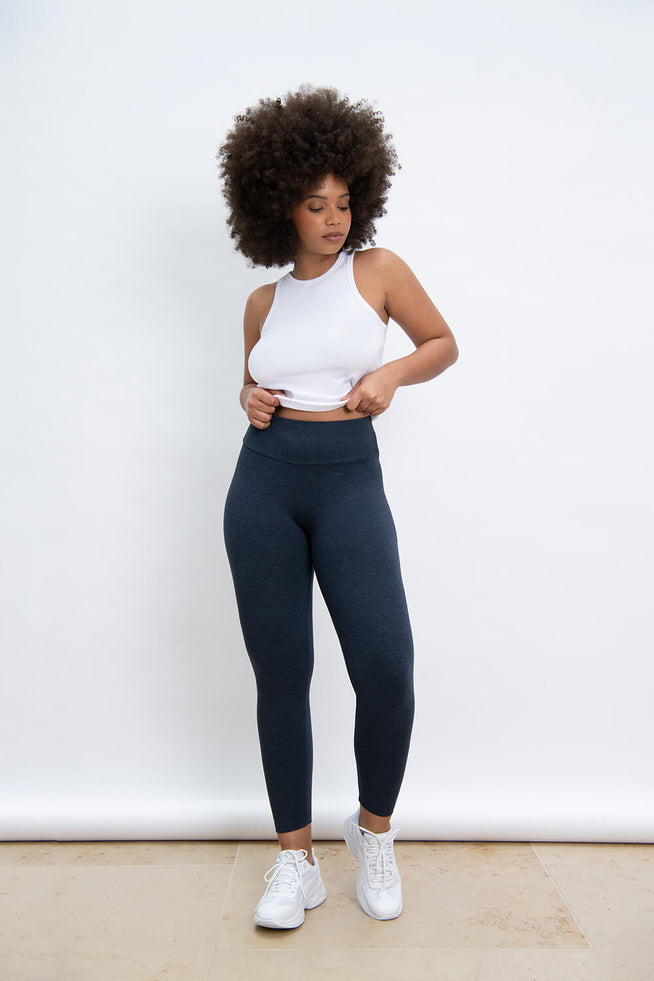 Everyday High Waisted Leggings - Infinity Blue Marl