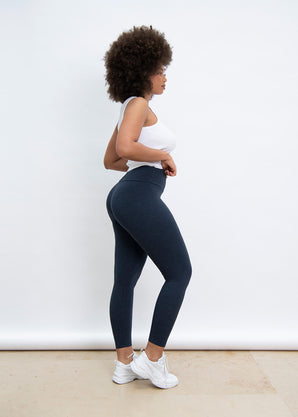 Everyday High Waisted Leggings - Infinity Blue Marl