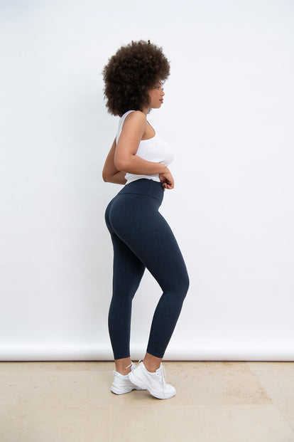 Everyday High Waisted Leggings - Infinity Blue Marl