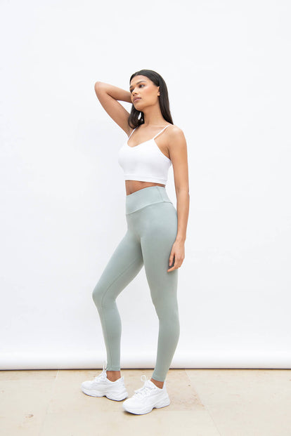 Everyday High Waisted Leggings - Sage Green