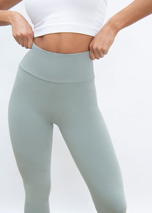 Everyday High Waisted Leggings - Sage Green