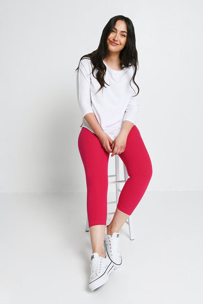 Everyday Cropped Leggings - Intense Pink