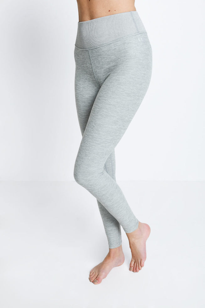 Luxe High Waisted Loungewear Leggings - Light Grey Marl