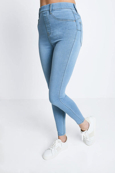 Ankle Grazer Jeggings - Light Blue