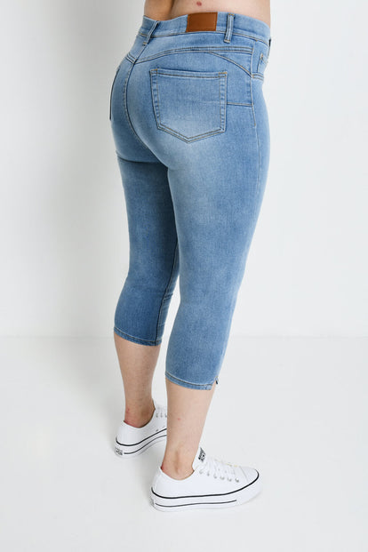 Cropped Jeggings - Light Blue