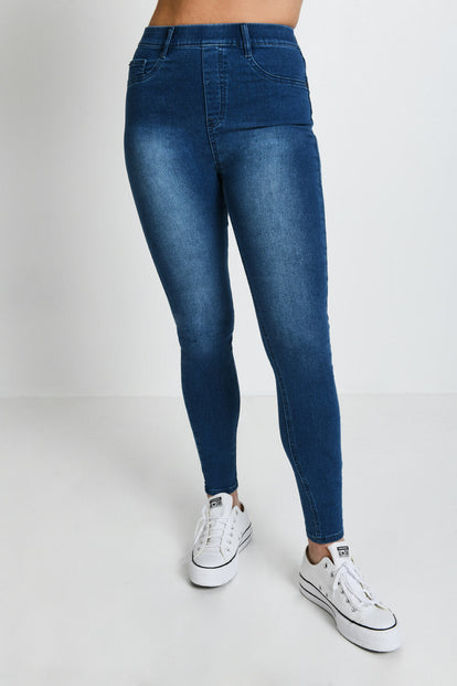 Curve Jeggings - Mid Blue