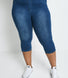 Curve Cropped Jeggings - Mid Blue