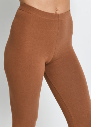 Everyday Cropped Leggings - Mocha Brown