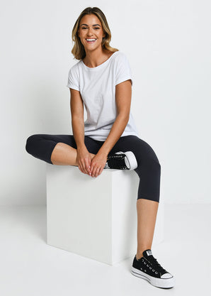 Everyday Cropped Leggings - Odyssey Grey