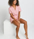 Pure Cotton Button Up Short Pyjama Set - Pink Dot