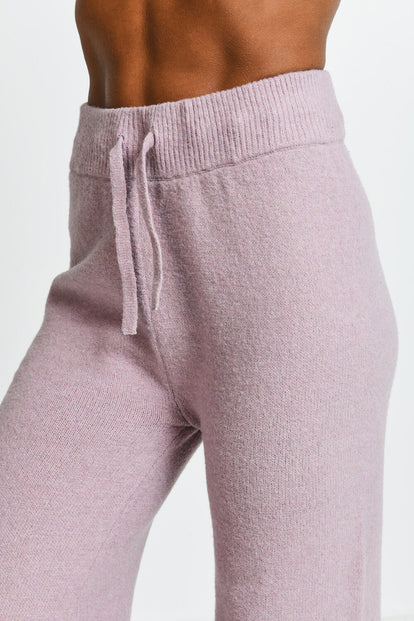 Knit Wide Leg Lounge Trousers - Pink