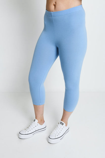 Everyday Cropped Leggings - Powder Blue