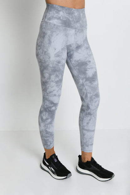 Revitalise 7/8 High Waisted Leggings - Sky Grey Tie Dye